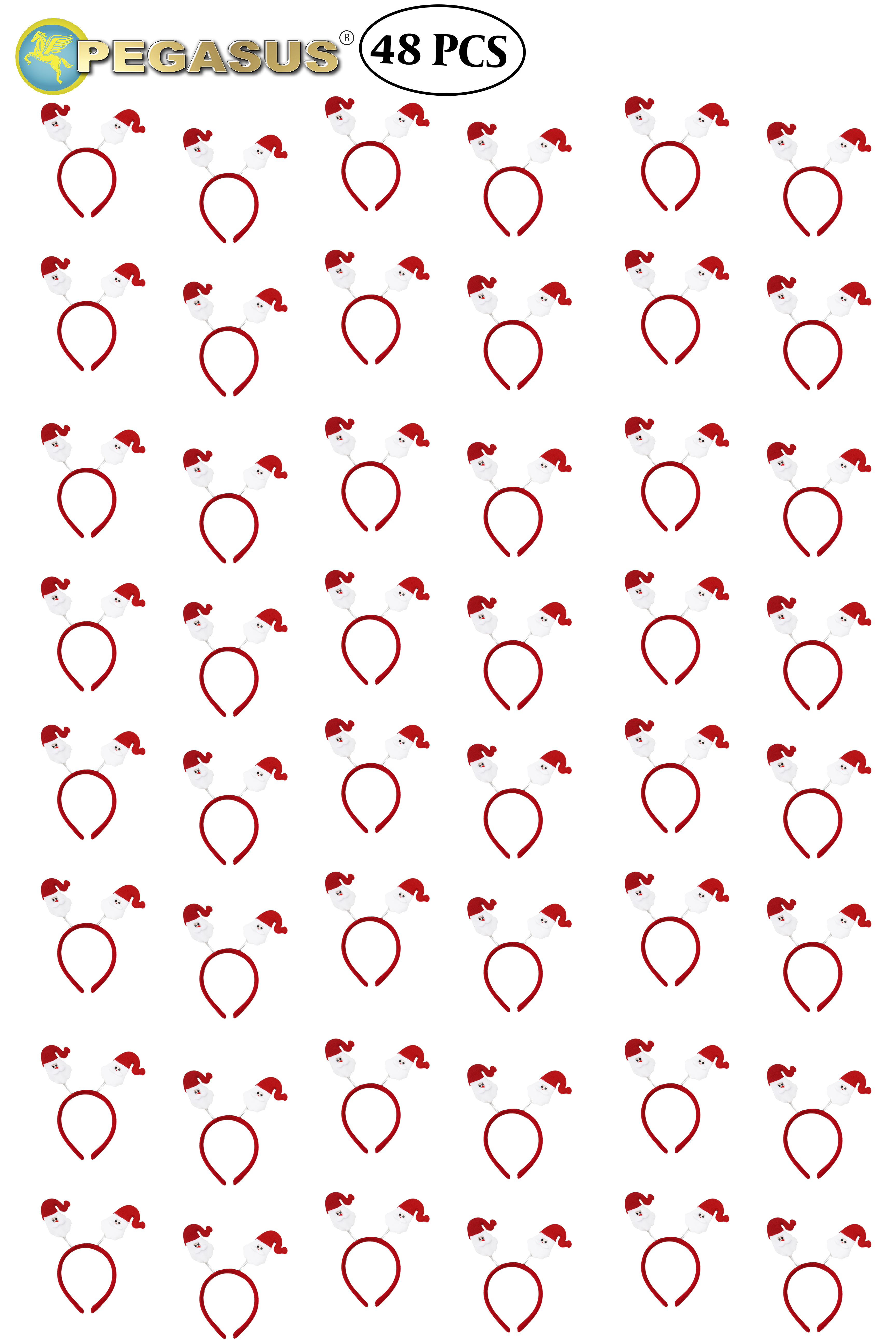 CERCHIETTO FRONTINO DI BABBO NATALE NATALE ECONOMICO (CF 48 PZ)